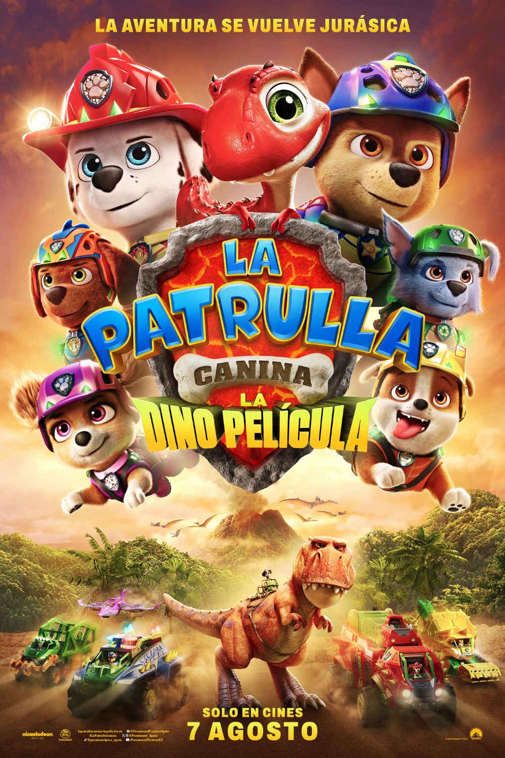 Póster de La Patrulla Canina: La Dino Película